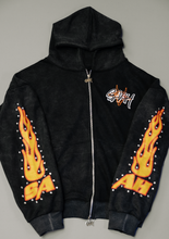 Load image into Gallery viewer, SAAH Flame Zip-Up Hoodie
