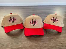 Load image into Gallery viewer, SAAH Signature Logo Vintage Snapback (Red/Khaki)
